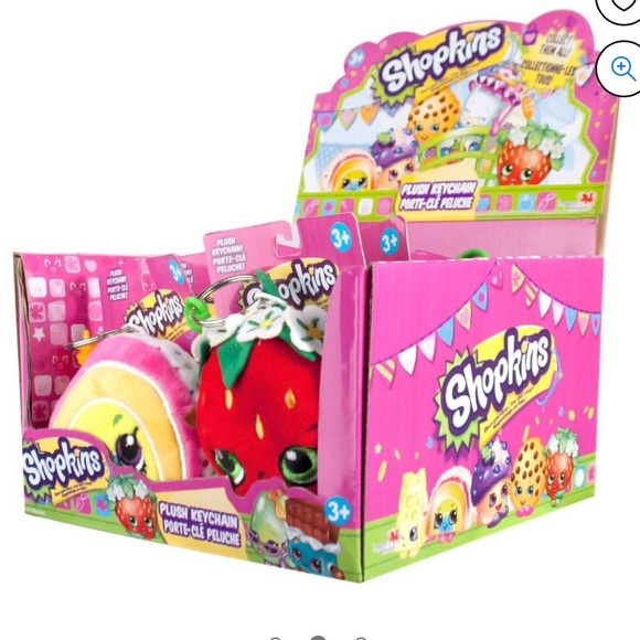 EUC Plush Shopkins Kooky Cookie keychain holder / backpack clip hanger - Picture 2 of 8